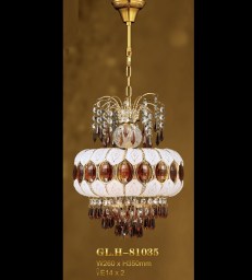 Lampu Gantung Kristal GLH-81035 W260 GD